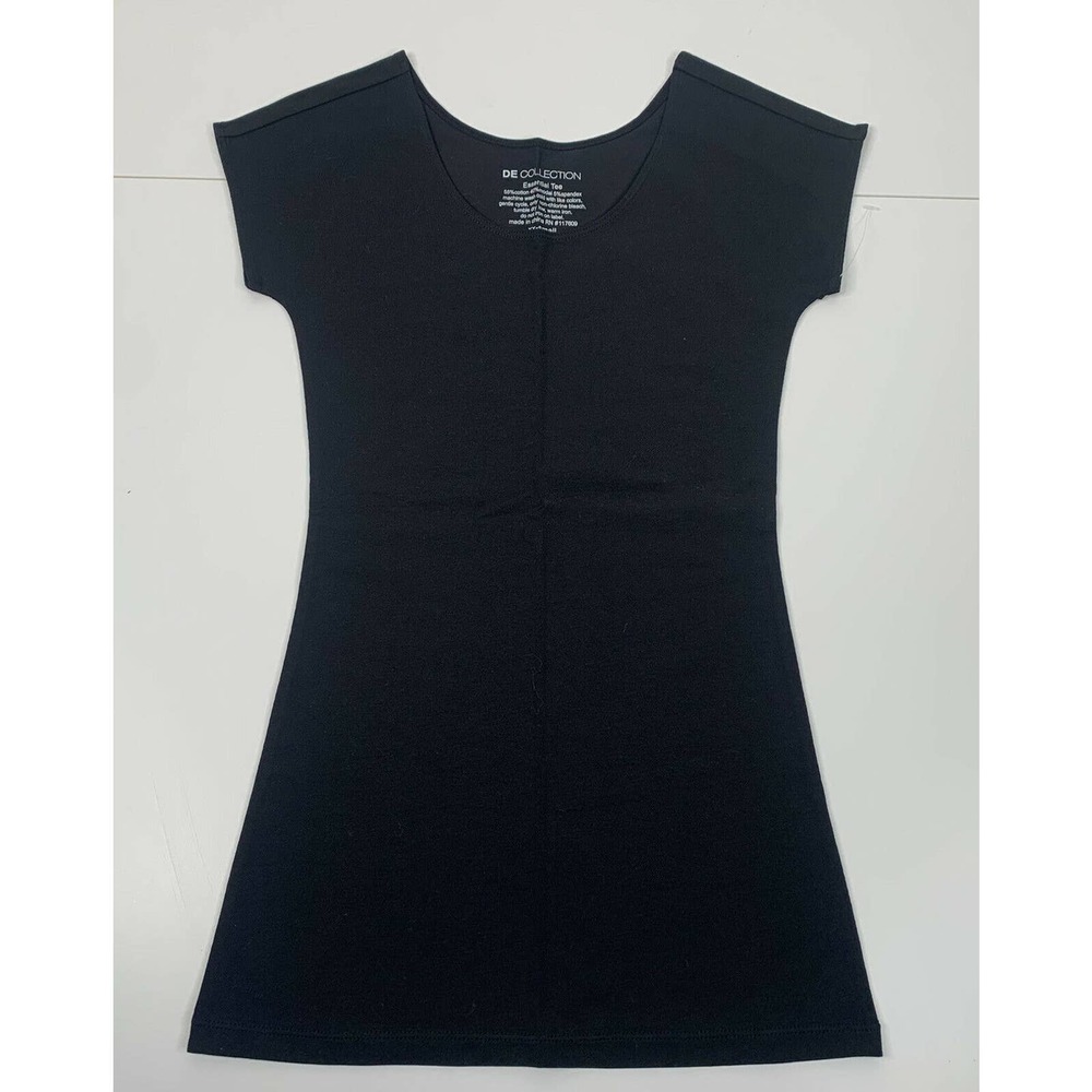 NWOT DE Collection Black Essential Tee Shirt XXS